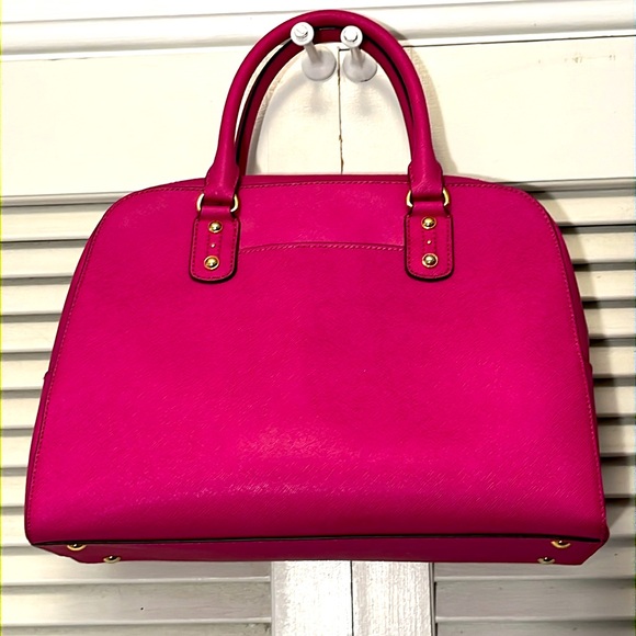 Michael Kors Fuscia / Satchel w/ Twillie, Crossbody Strap & Dustbag. - Picture 4 of 12